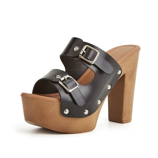 Chunky Heel Platform Sandals