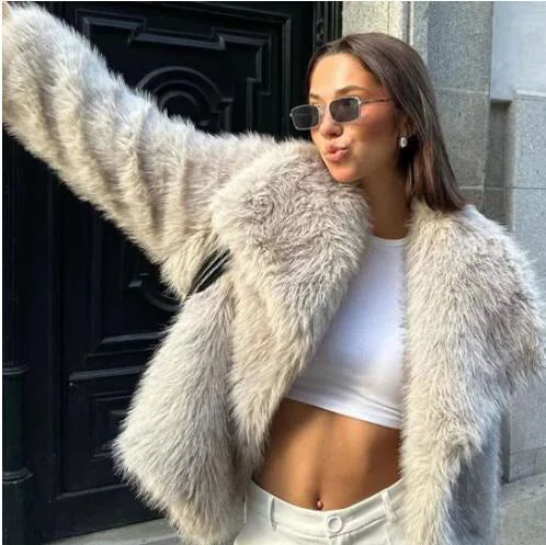 Womens Metallic Sequin Jacket - Chic Loose Fit
