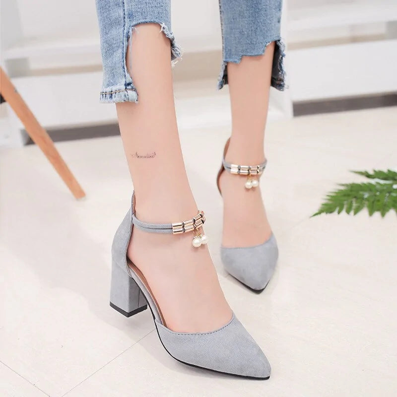 Women's Thick Rough High Heel Sandals