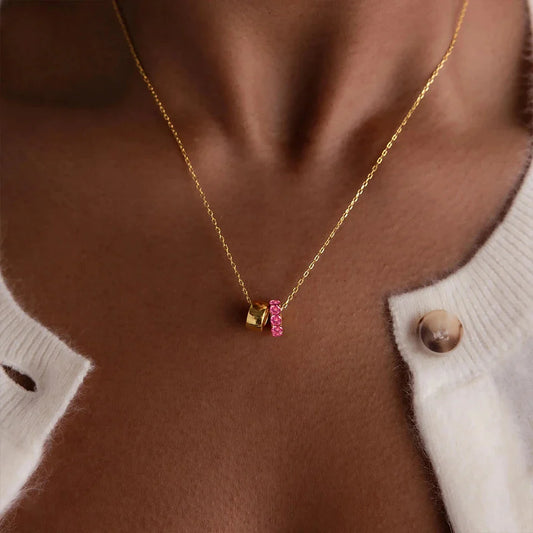 18K Gold Plated Birthstone Charm Necklace Savaé Design