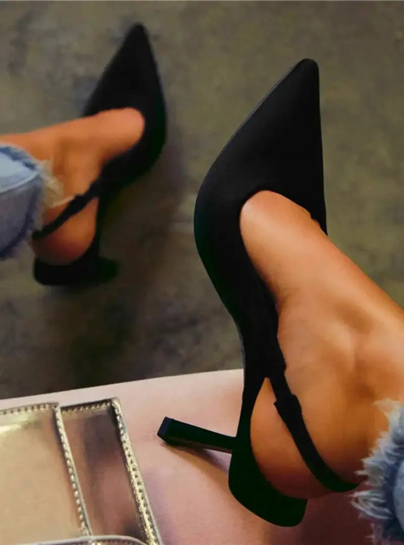Comfortable Mid-Heel Pump Sandals