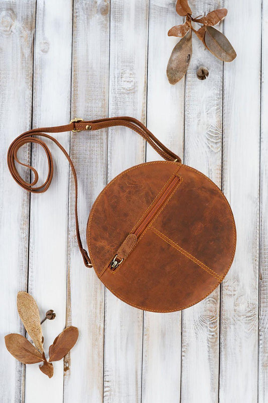 Natural leather bag