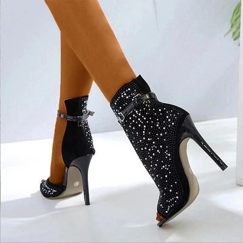 Pumps Crystal High Heels For Women Sandals