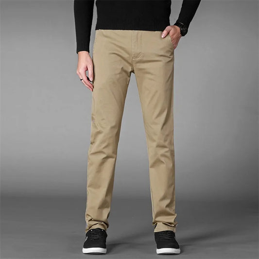 Cotton Fitted Men's Trousers