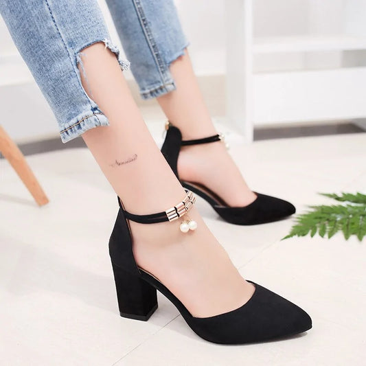 Women's Thick Rough High Heel Sandals