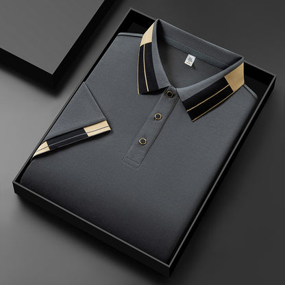 Summer new fashionable casual trend simple lapel t-shirt for men