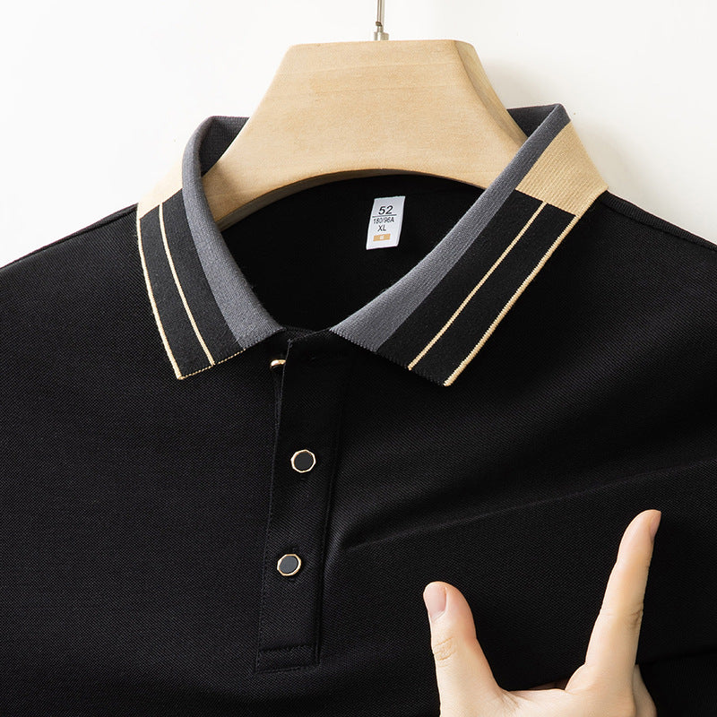 Summer new fashionable casual trend simple lapel t-shirt for men