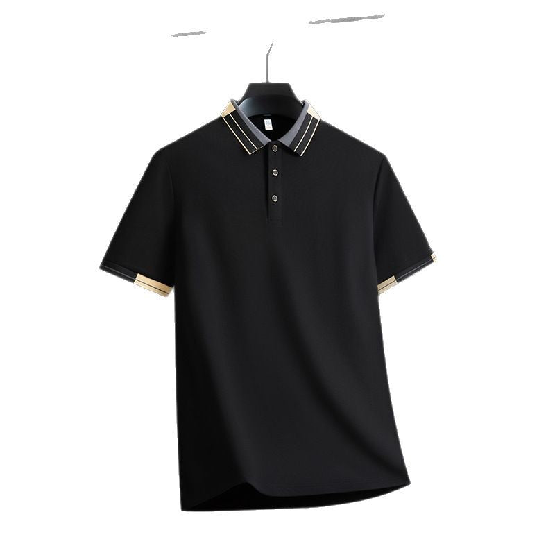 Summer new fashionable casual trend simple lapel t-shirt for men
