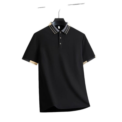 Summer new fashionable casual trend simple lapel t-shirt for men