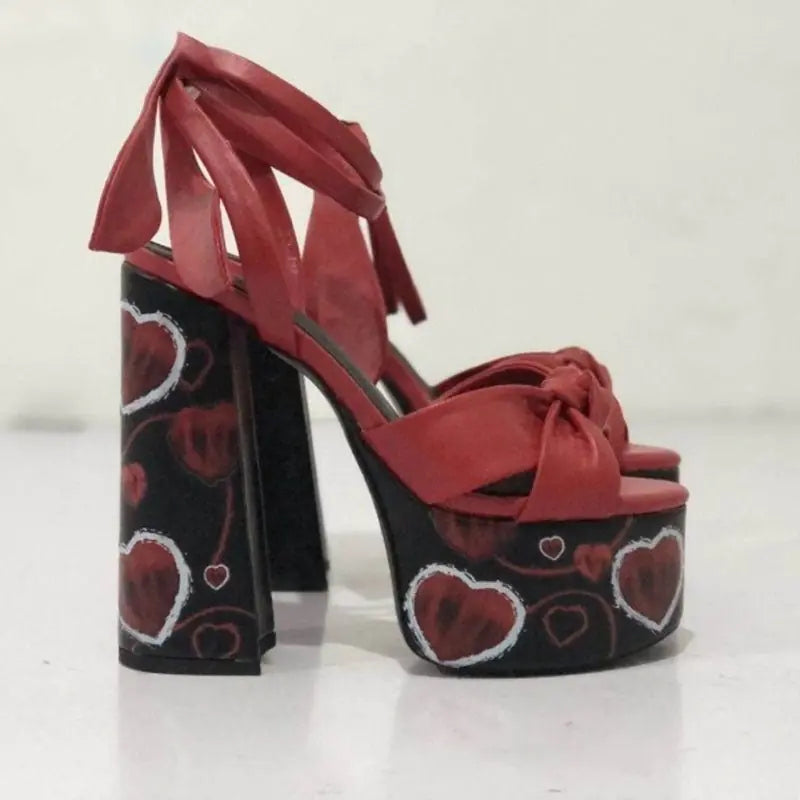 Platform Butterfly-knot High Heel Sandals