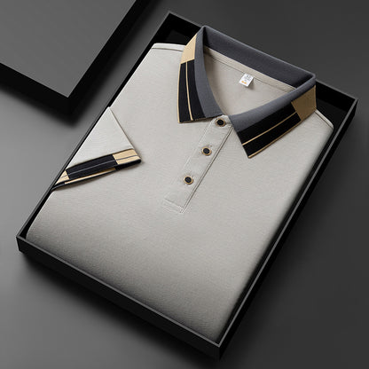 Summer new fashionable casual trend simple lapel t-shirt for men