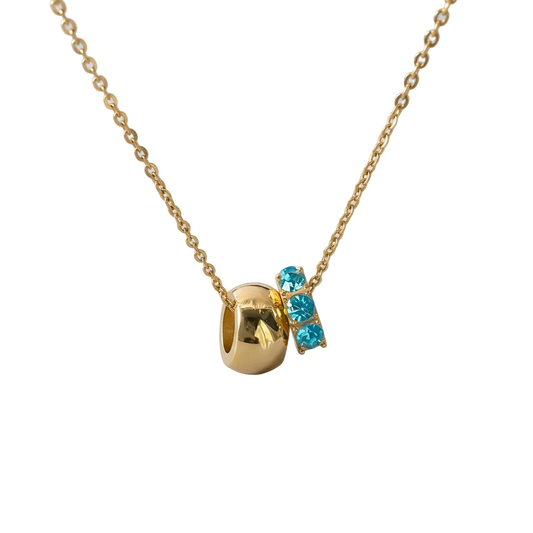 18K Gold Plated Birthstone Charm Necklace Savaé Design