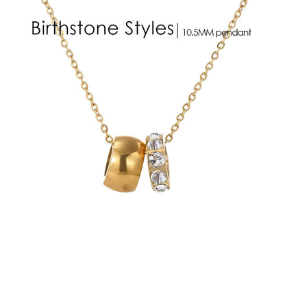 18K Gold Plated Birthstone Charm Necklace Savaé Design