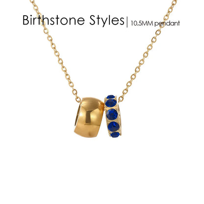 18K Gold Plated Birthstone Charm Necklace Savaé Design