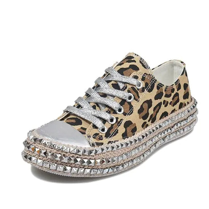 Women Leopard Canvas Shoes Sneakers