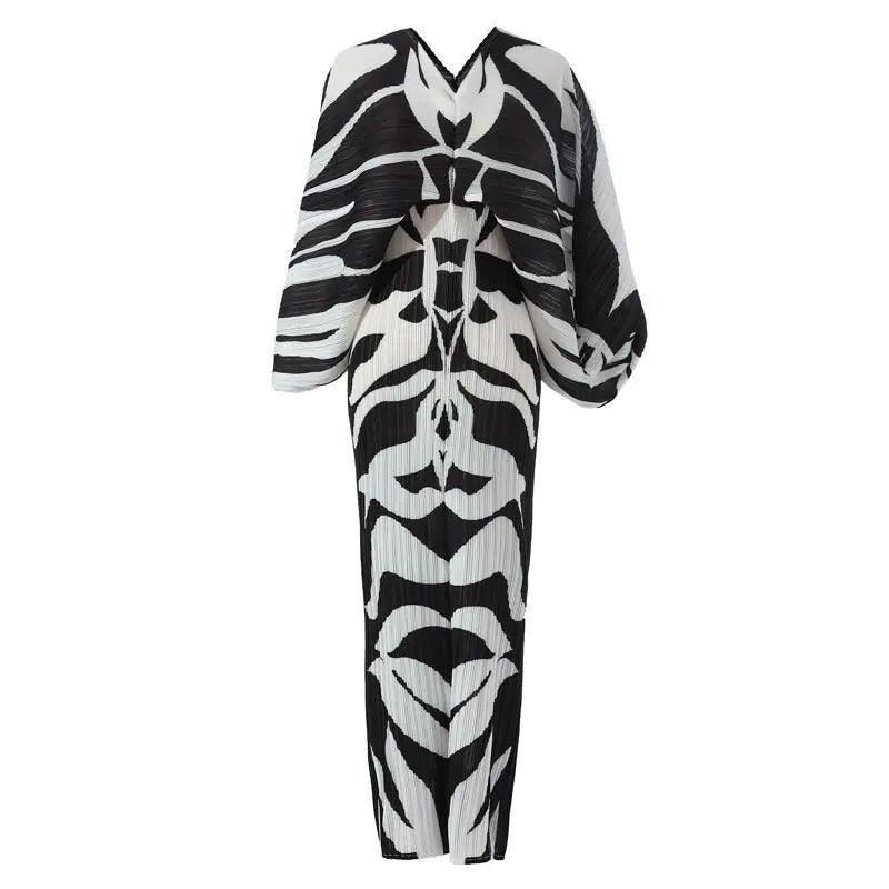Pleated Elegance Midi Dress