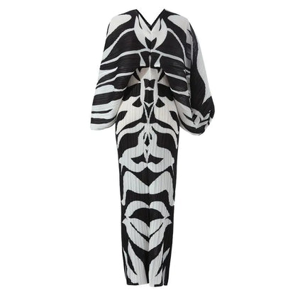 Pleated Elegance Midi Dress