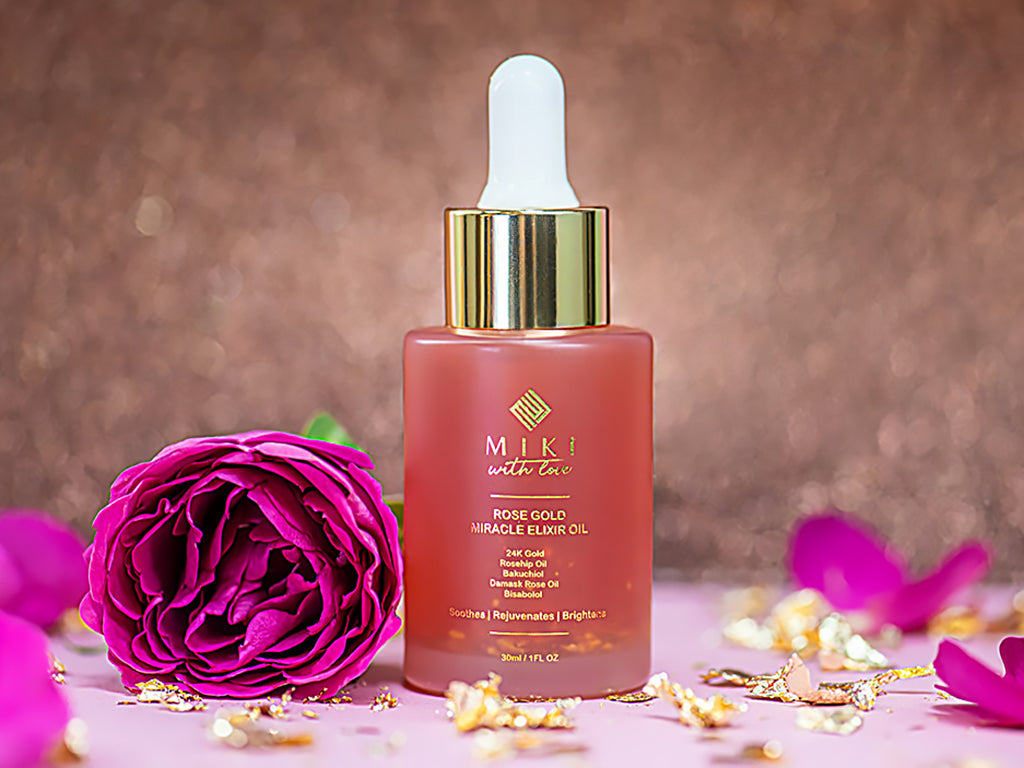 24K Rose Gold Miracle Elixir Oil - Retinol Alternative Anti-aging & Firming Concentrate, 30ml